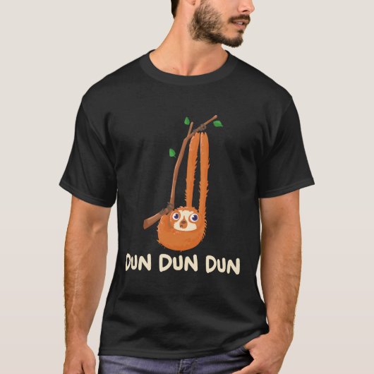 T-shirt Croods Sloth Dun Dun Dun (Devant)
