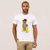 T-shirt Crooner Sock Monkey Cute Retro Singer Cartoon (Devant entier)