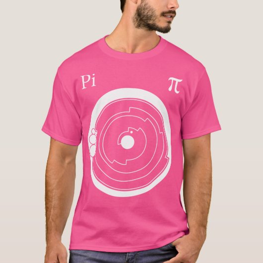 T-shirt Crop Circle Art Blanc - Pi (Devant)