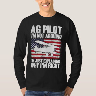 T-shirt Crop Duster American Flag Just Explaining Why I'm 