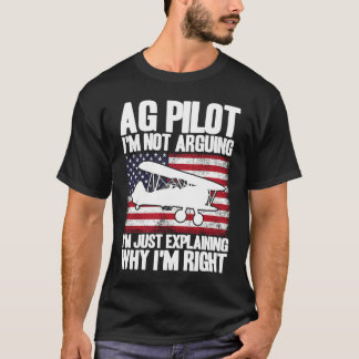T-shirt Crop Duster American Flag Just Explaining Why I'm 