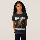 T-Shirt Croquer À Travers La Neige Noël Bigfoot Sant (Devant entier)