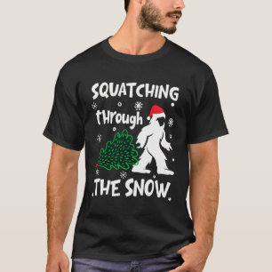 T-shirt Croquer À Travers La Neige Noël Sasquatch Sa