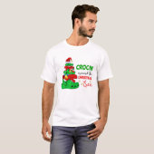 T-shirt Croquer Autour De L'Arbre De Noël Avec Des Snowfla (Devant entier)