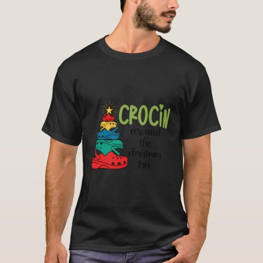 T-shirt Croquer Autour De L'Arbre De Noël Drôle (Devant)