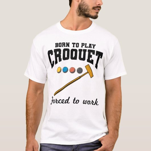 T-shirt Croquet Croqueters Intérieur Joueurs Extérieurs Dr (Devant)
