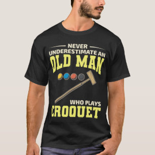 T-shirt Croquet Joueurs extérieurs intérieurs Papa Grand