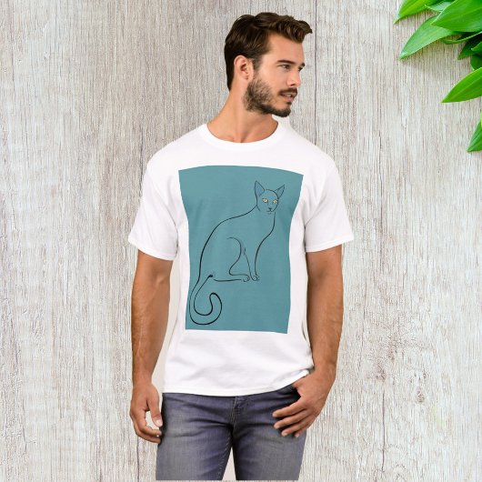 T-shirt Croquis de chat élégant