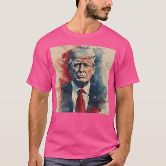 T-shirt Croquis De Donald Trump (Devant)