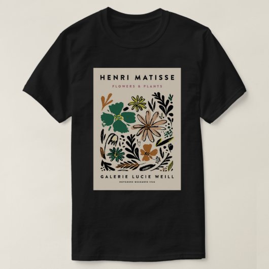 T-shirt Croquis de fleurs Matisse (Design devant)