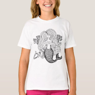 T-shirt Croquis de la sirène et des amis