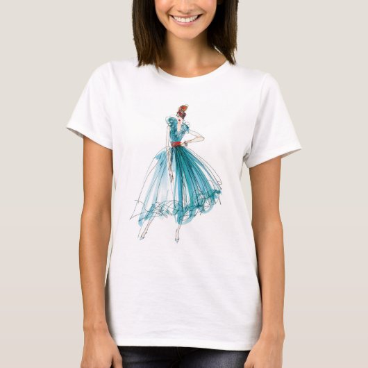 T-shirt Croquis de mode de couture d'Apple sauvage | Haute (Devant)