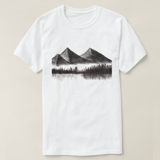 T-shirt Croquis de montagne (Design devant)