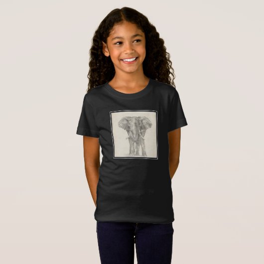 T-Shirt Croquis éléphant (Devant entier)