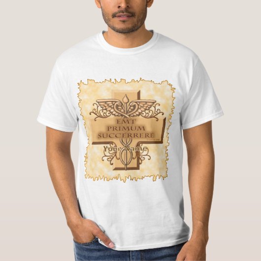 T-shirt Cross Caduceus EMT (Devant)