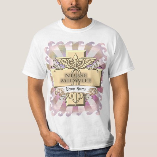 T-shirt Cross Caduceus Infirmière sage-femme (Devant)
