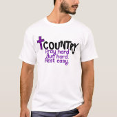 T-shirt Cross-Country, Pray run rest (Devant)