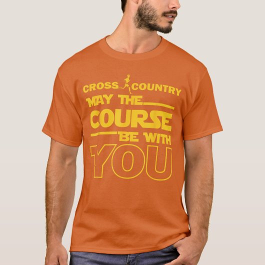 T-shirt Cross Country Que le parcours soit avec toi runner (Devant)
