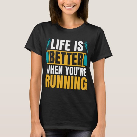 T-shirt Cross Country Running Life Is Better When Athletic (Devant)