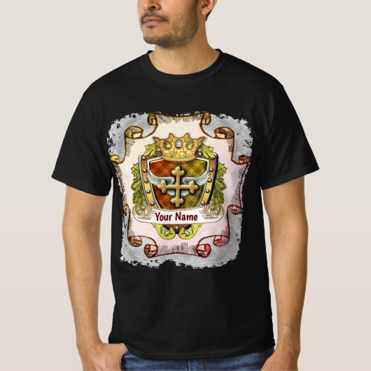 T-shirt Cross Family Crest  Surname  (Devant)