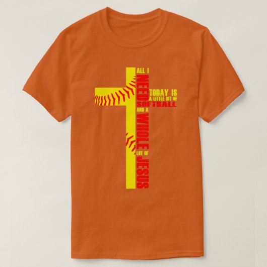 T-shirt Cross Jesus Softball (Design devant)