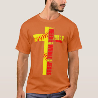 T-shirt Cross Jesus Softball