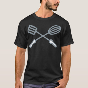 T-shirt cross stirrer turner 2 emblem chef cook cooking di