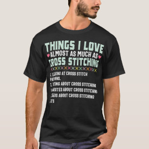 T-shirt Cross Stitch Funny Love Stitching Coudre Cadeau
