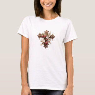 T-shirt Cross with Doves – Christian Faith Inspirational D