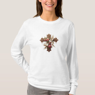 T-shirt Cross with Doves – Christian Faith Inspirational D
