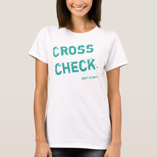 T-shirt CROSSCHECK Tee d'agent de bord - Turquoise (Devant)