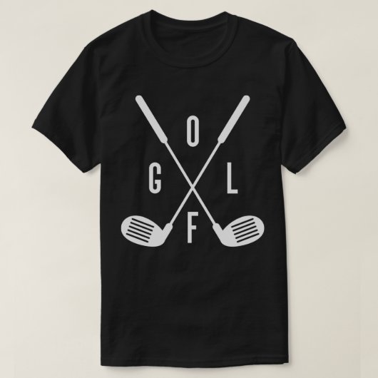 T-shirt Crossed Golf Clubs For Golf Player (Design devant)