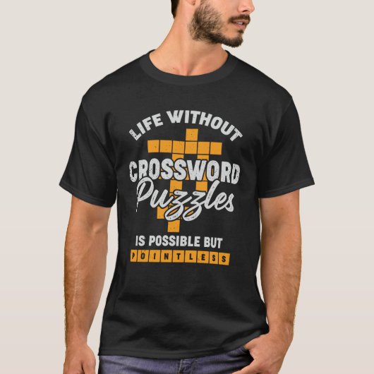 T-shirt Crossword Puzzle Lover Gift (Devant)