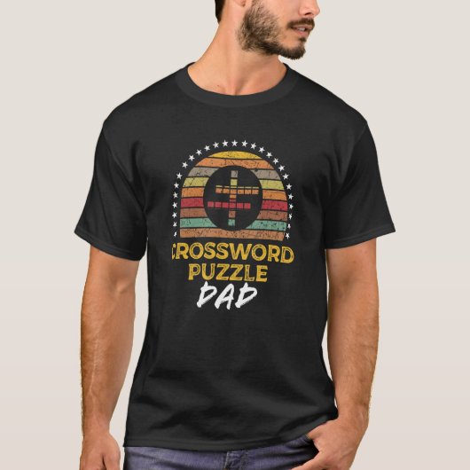 T-shirt Crossword Puzzle Player Dad Father Graphic (Devant)