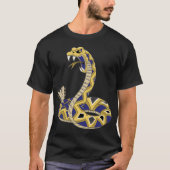 T-shirt Crotale jaune et violet (Devant)