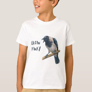 T-shirt Crow Away crow en colère rouille corvid oiseau