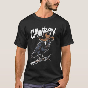 T-shirt Crow Cawboy - Drôle Cowboy Pun Western Crow Lover