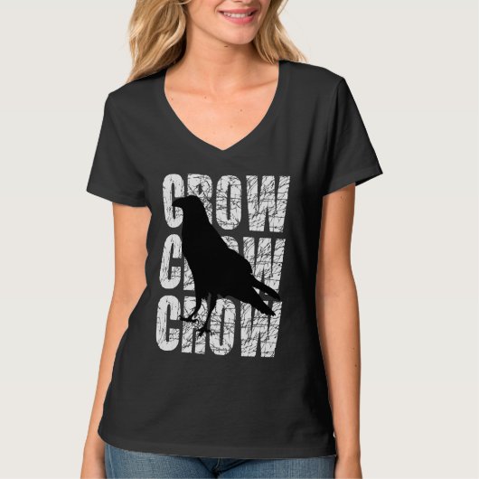 T-shirt Crow Clever Raven Crow Blackbird (Devant)