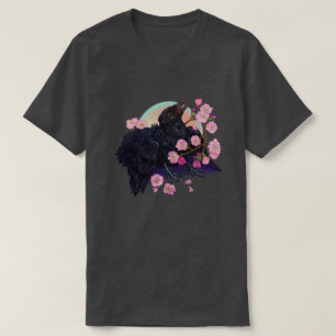 T-shirt Crow naissant avec fleurs de pomme