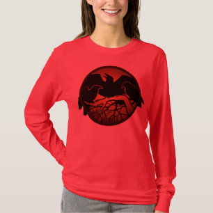 T-shirt Crow/Raven de Madame de chemises d'art de Raven