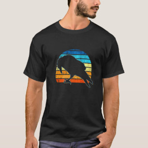 T-shirt Crow Retro Vintage 80s Style Ferme Animal Corbeau