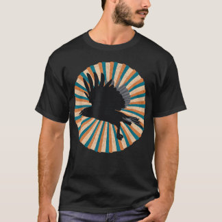 T-shirt Crow Retro Vintage Raven Odin Viking Fans Hugin an