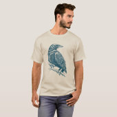 T-shirt Crow v2 - Océan bleu (Devant entier)