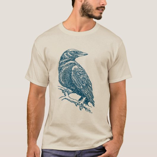 T-shirt Crow v2 - Océan bleu (Devant)