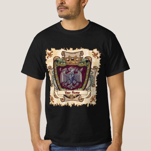 T-shirt Crown Banner  Eagle Surname (Devant)