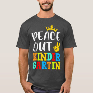 T-shirt Crown Out Kindergarten Peace Kids Vêtements De Sch