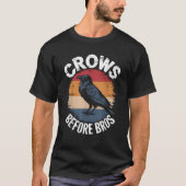 T-shirt Crows Before Bros Design Dark Bird Witchcraft Retr (Devant)