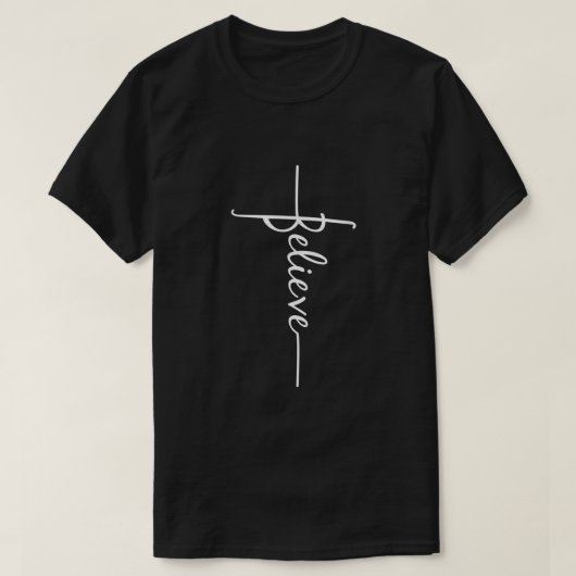 T-shirt Croyance De La Foi Chrétienne Script Croire Pour L (Design devant)