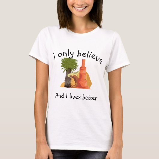T-shirt Croyance et survie (Devant)