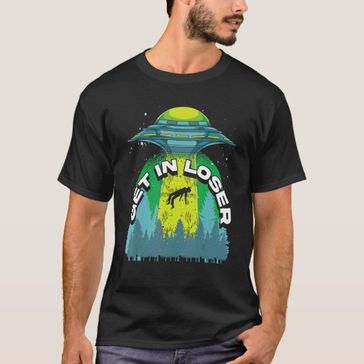 T-shirt Croyant Alien Ufo Abduction Science Fiction Alie (Devant)